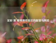 足彩 算 赌博理性投注的智慧与风险