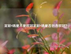 足彩9场是不是欧冠足彩9场是否包含欧冠？