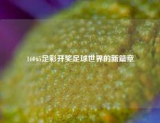16065足彩开奖足球世界的新篇章