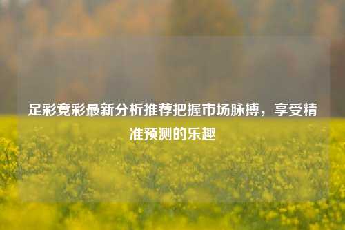 足彩竞彩最新分析推荐把握市场脉搏，享受精准预测的乐趣