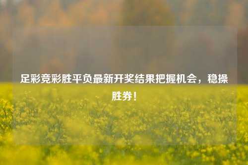 足彩竞彩胜平负最新开奖结果把握机会，稳操胜券！