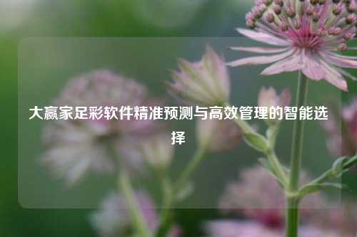 大赢家足彩软件精准预测与高效管理的智能选择