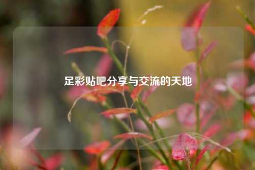 足彩贴吧分享与交流的天地